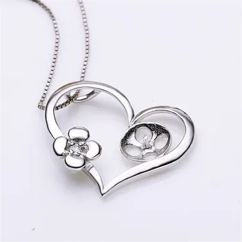 

Pendant Fitting Pearl Accessories 925 Silver Ring Jewelry DIY No Pearl no chain Free Shipping