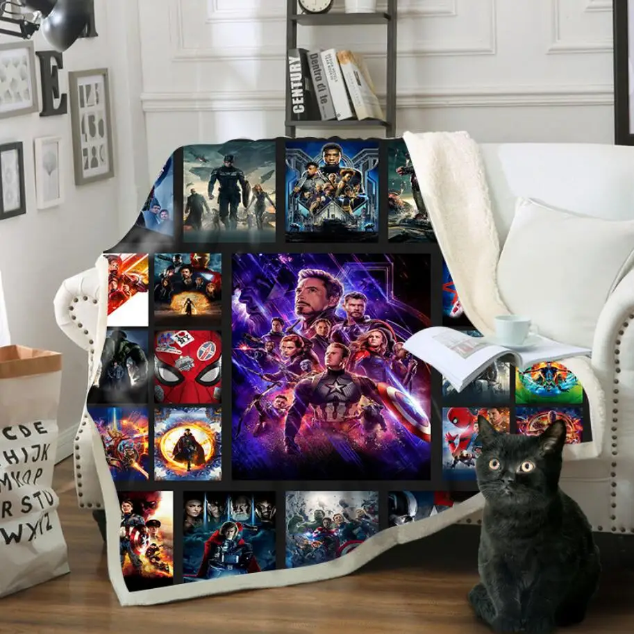 Конверт с капюшоном плюшевый плед 3D Аниме фильм печатных шерпа флисовая микрофибра пледы одеяло Прямая