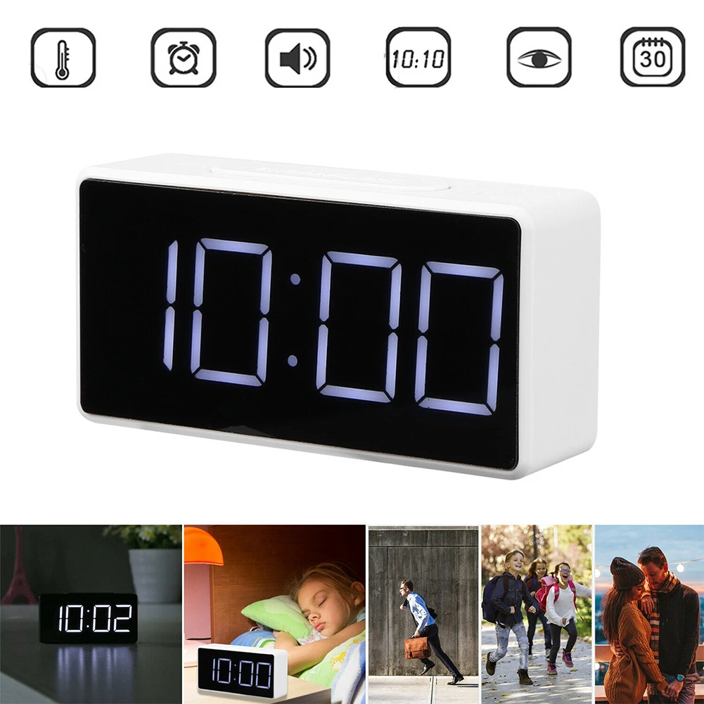 Led Ресторан пластик USB питание спальня студентов настольная температура дисплей гостиная цифровой будильник пансион