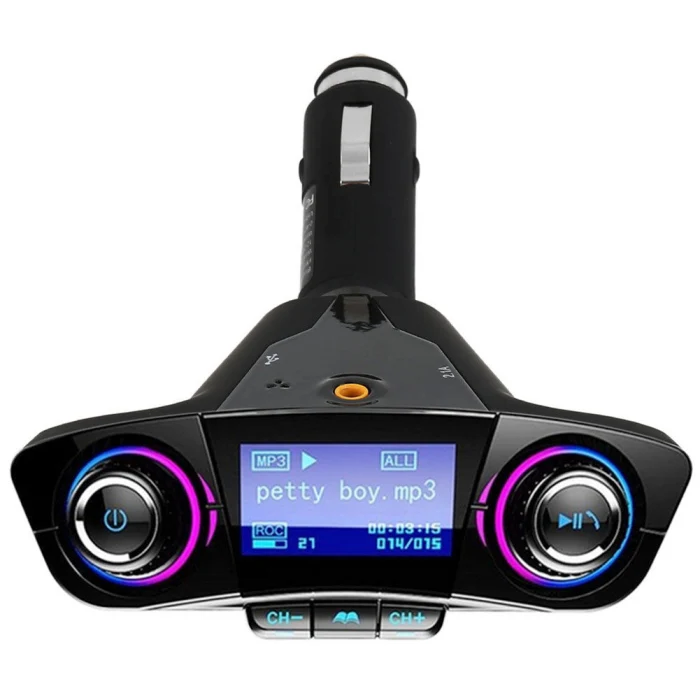 Hands-free Bluetooth автомобильный комплект fm-передатчик TF MP3-плеер ЖК-экран USB зарядное устройство NR