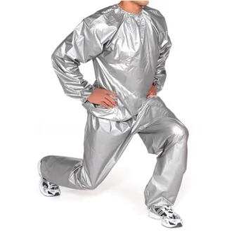 

Heavy Duty Sweat Sauna Suit Anti-Rip Training Fitness Weight Loss Slimming Clothes Solid Color Exercise Sport Gym Suit
