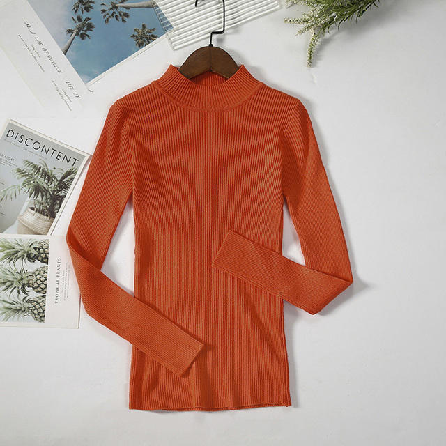 Autumn Winter Basic Turtleneck Sweaters Women Knitting Bottoming Sweaters Warm Pullovers Slim Long Sleeve Tops Female