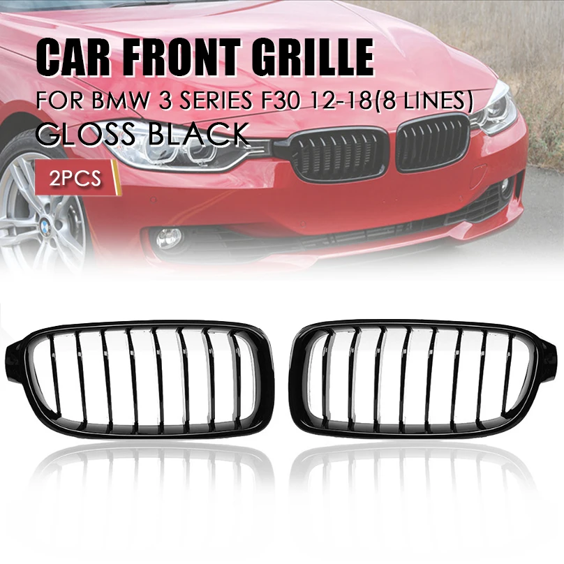 Глянцевая черная передняя решетка для BMW 3 серии F30 F31 F35 F80 2012 2013 2017 гоночные