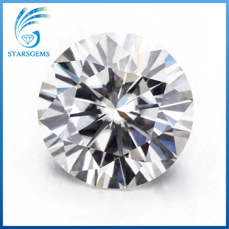 Круглый бриллиантовый Муассанит GH Moissanite VVS 1ct 6 5 мм от Starsgem Свободный Камень для