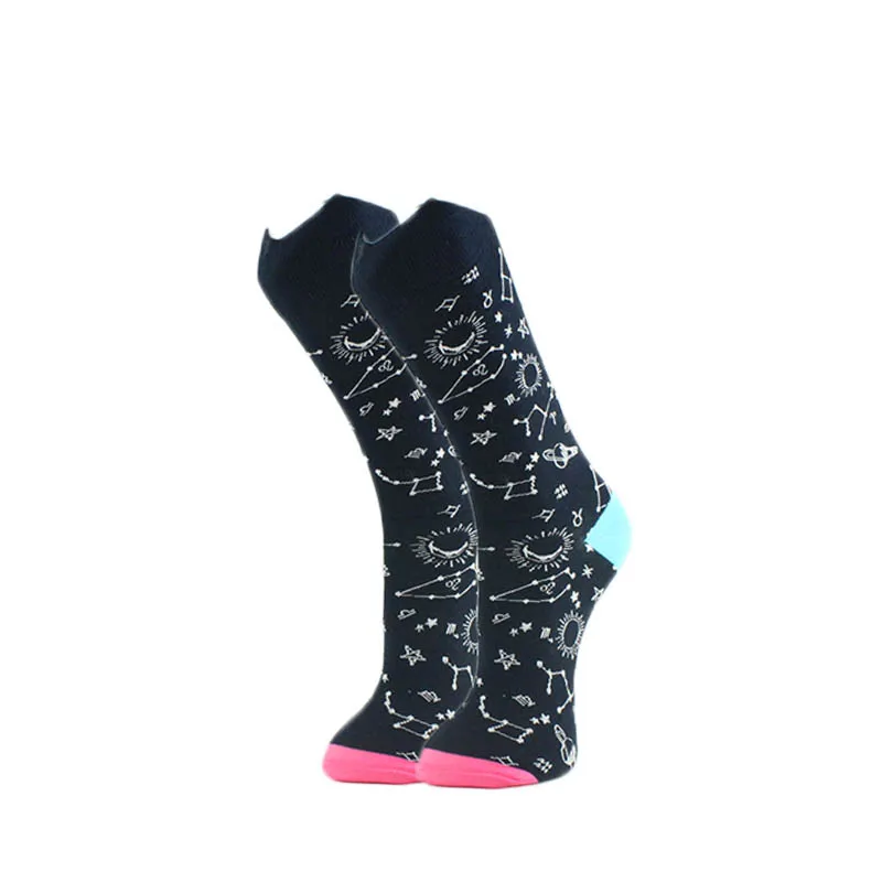 Качественные повседневные уличные забавные чесаные мужские хлопковые носки цветные милые носки с изображением животных, носки в стиле хип-хоп Calcetines Hombre Sox - Цвет: 4