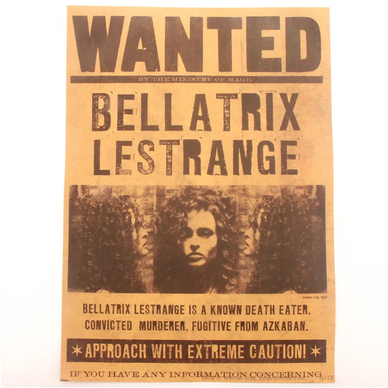 Настенные Стикеры настенные стикеры Bellatrix lestranna ВИНТАЖНЫЙ ПЛАКАТ из крафт бумаги