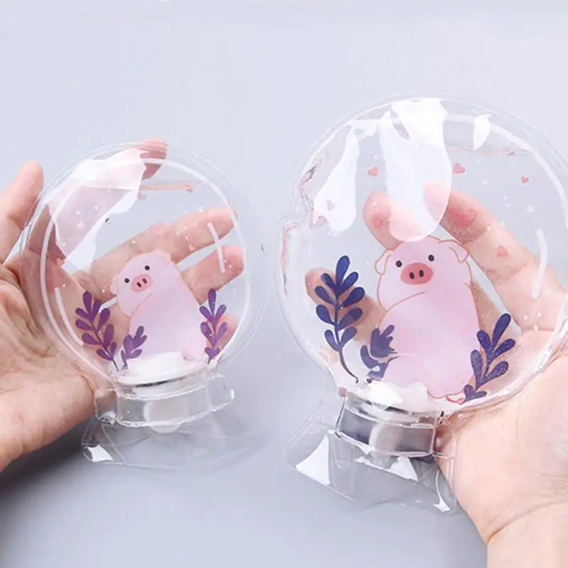 Милые Мультяшные прозрачные обогреватель для рук Mini Hot Water Bottle портативный ручной