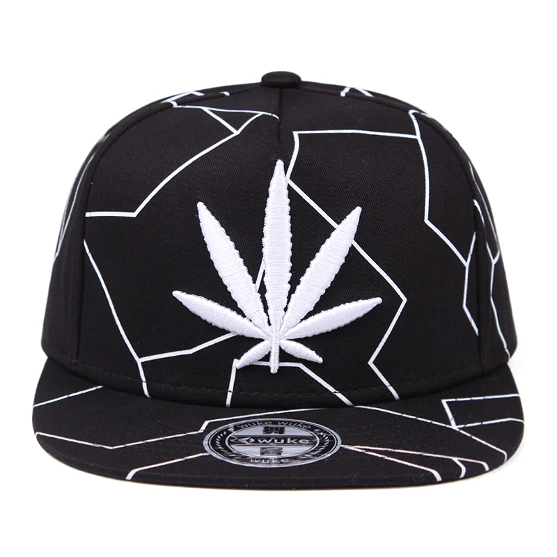 Новые классные узор в виде кленового листа, в стиле «хип-хоп» Кепки Для мужчин Для женщин на плоской подошве с вышивкой козырьком Шапки хлопок открытый Винтаж хип-хоп бейсбольная Кепка Gorras