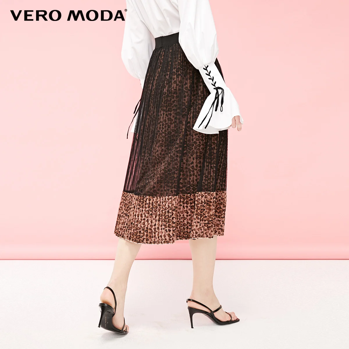 Vero Moda Женская двухъярусная тканевая юбка с принтом | 319116549