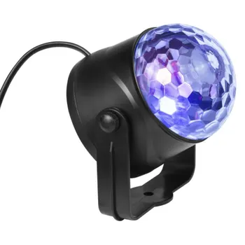 

Mini RGB LED Crystal Magic Ball Stage Effect Lighting Sound-activated RGB LED Crystal Stage Light Ball for Disco Club DJ Party