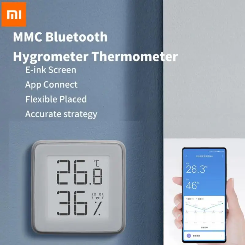 [Обновленная версия] умный Bluetooth Термометр Гигрометр Xiaomi MMC E Ink с экраном BT2.0