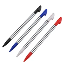 4 шт Красочный Стилус Сенсорный Экран выдвижная ручка пластиковые и ручки из нержавеющей стали для 3DS LL 4 цвета