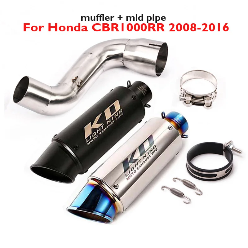 

CBR1000RR Motorcycle Exhaust Pipe Muffler Silencer Tip Escape Middle Link Tube for Honda CBR1000RR 2008-2016 EU Edition