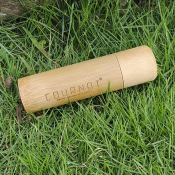

COURNOT Natural Bamboo Airtight Storage Container Stash Jar 46ML /57ML Volume Smell-Proof Stash Jar For Herb or Tobacco