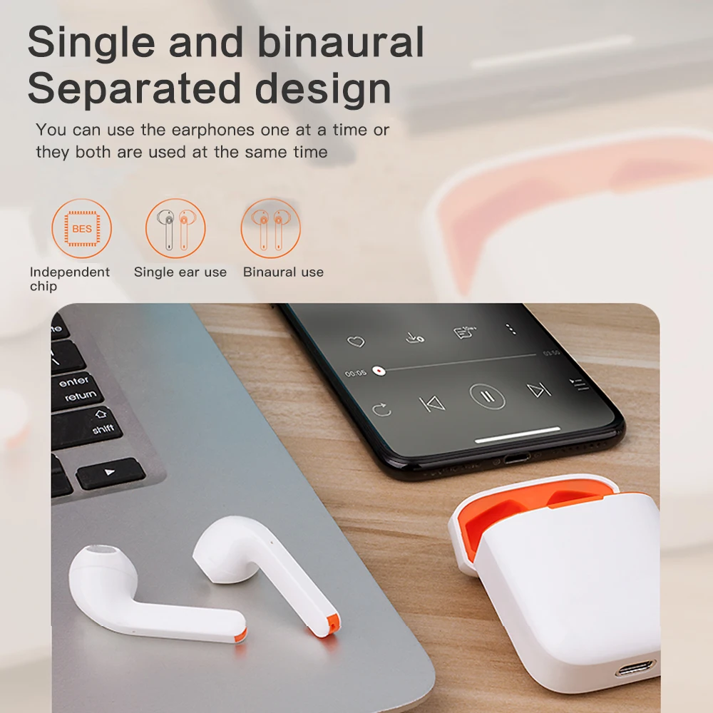 Cigfun Wireless Earphone Bluetooth5.0 TWS Headphones HiFi Stereo Earbuds Sport IPX7 Waterproof Headset with Mic for Xiaomi Phone