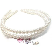 Модные женские свадебные искусственные жемчужные бусины, повязка на голову, вечерние, тиара, подарок, жемчужные бусины, рождественские