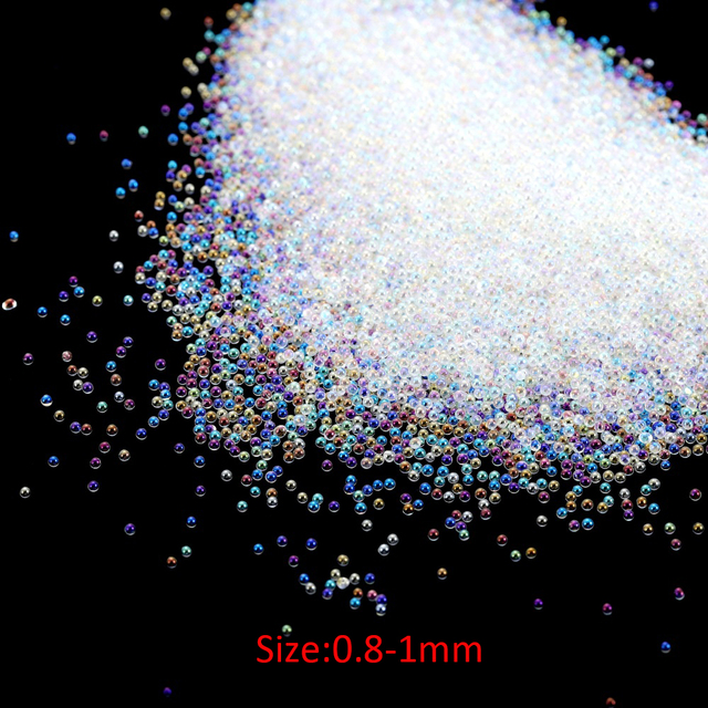 Tiny Crystal Glass Balls Rhinestones For Nails Microbead Caviar Beads Resin Filling for Silicone Mold UV Resin Epoxy Filler
