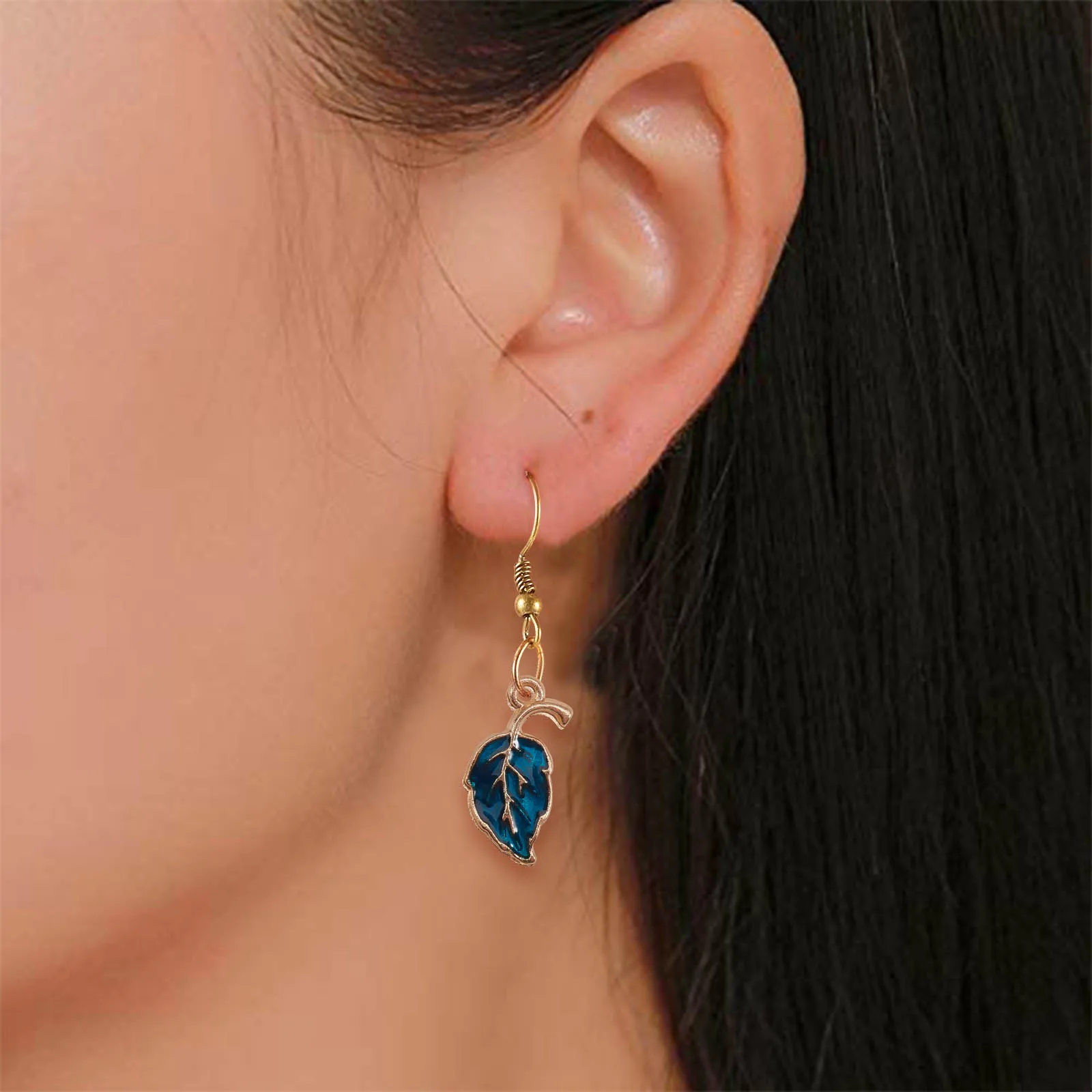 60Pcs 5 Colors Metal Alloy Tiny Pendants Leaf Earring Charms for Necklace Bracelet Jewelry Making Crafting Supplies 19.5x9.5mm