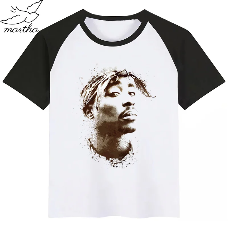 Tupac 2pac/новая футболка для мальчиков футболки для девочек с милым животным принтом детская Удобная футболка с круглым вырезом Одежда для мальчиков и девочек с короткими рукавами