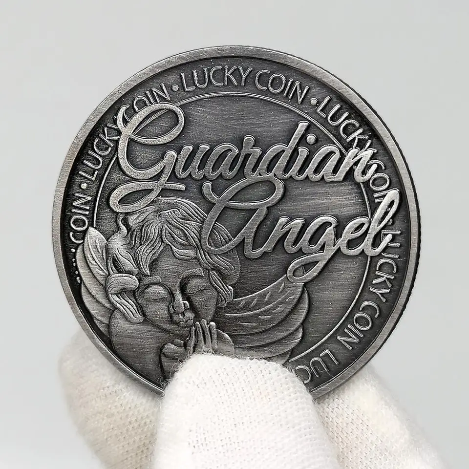 Commemorative Coin Lucky Guardian Angel Protector Coins Collection Arts  Gifts Souvenird - AliExpress