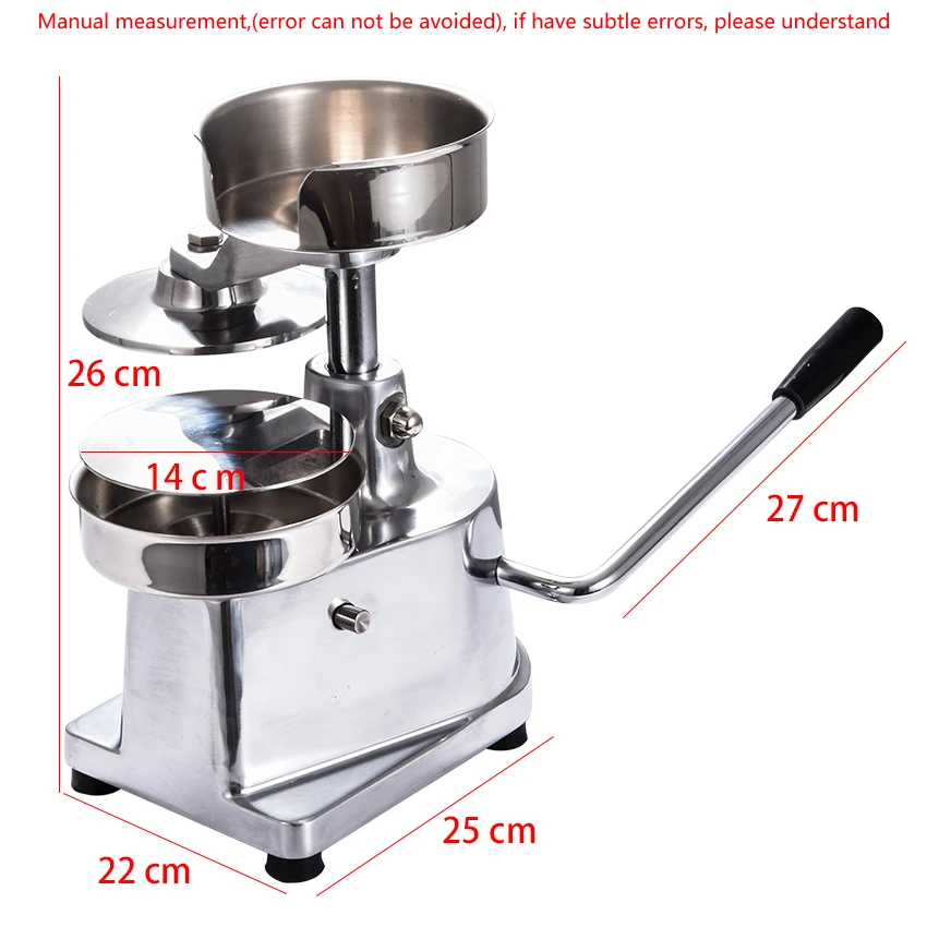 100/130/150mm Manual Hamburger Press Maker Burger Forming Machine Round Meat Shaping Aluminum Machine Forming Burger Patty Maker