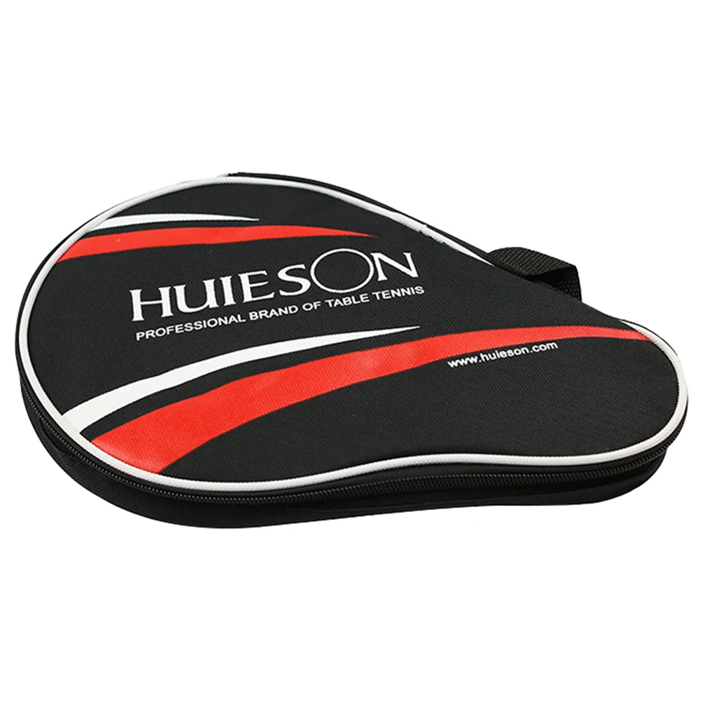 

Racket Cover Training School Paddle Bat Bag Zippered Oxford Cloth With Ball Pouch Portable Protective Gym Home Table Tennis Case