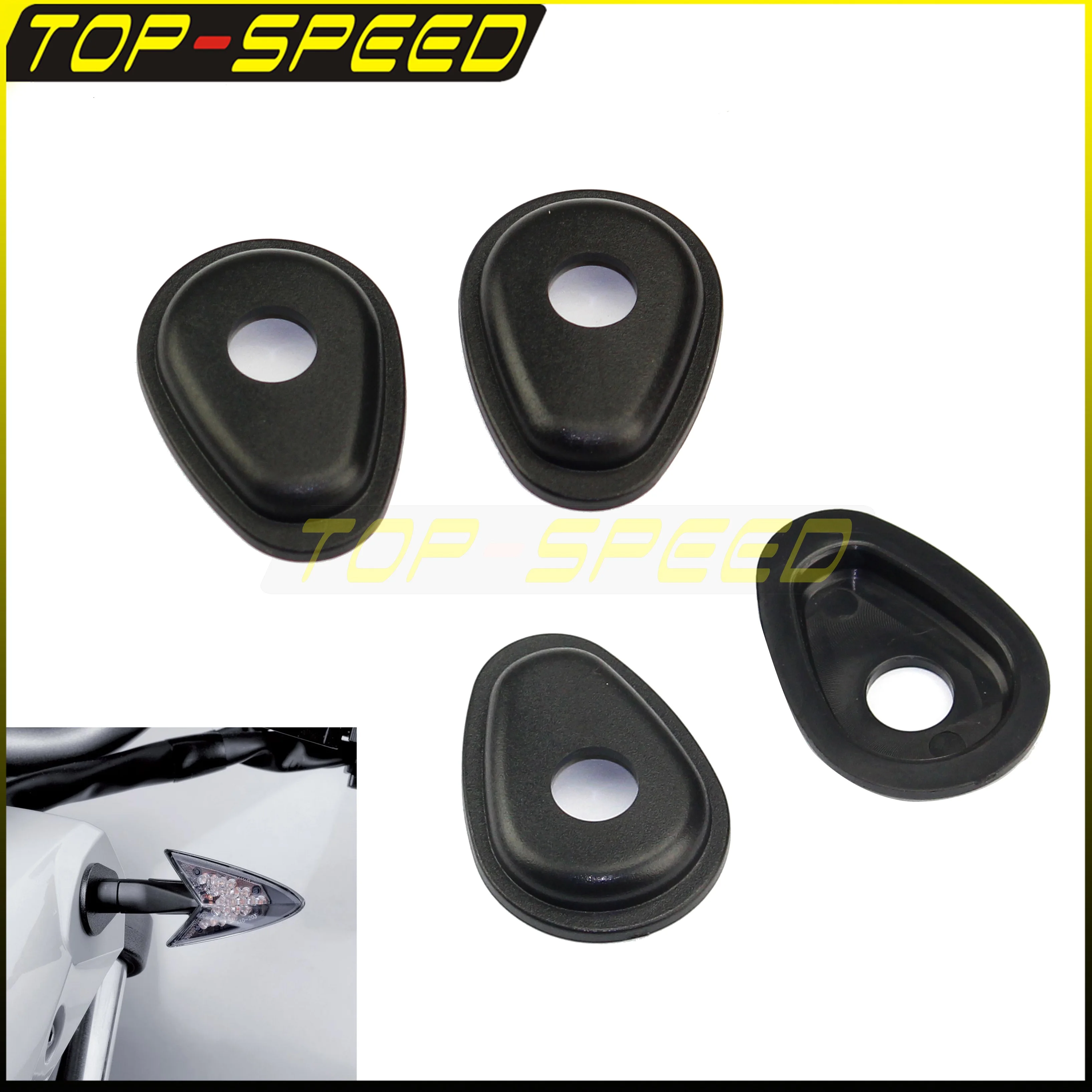 

For Yamaha YZF-R1 YZF R6 R3 R25 R15 FZ1/FZ6/FZ8 XSR 700 900 4x/8x Turn Signal Blinker Spacer Adapters Plate Refit Kit MT09 MT-07