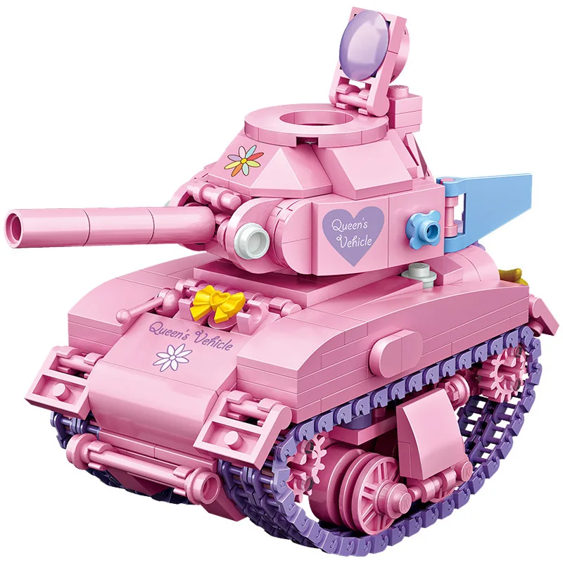 

LOZ 455pcs Pink Mini Tank Building Blocks Model Queen's Vehicle Bricks Assembly Set Toys for Girls Christmas Birthday Gifts 1118