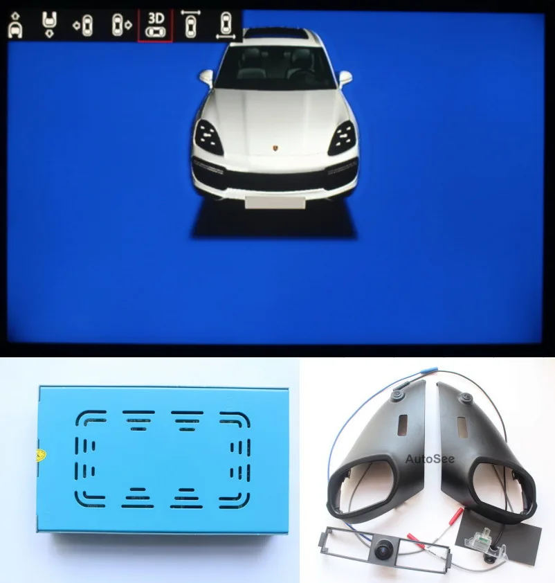 For Porsche Cayenne Macan Car 360 Degree Camera Surround View Birds Eye