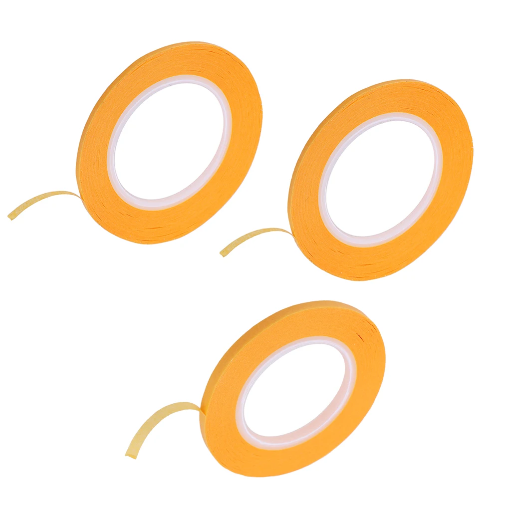 Cinta de pintura de 3 rollos, mascarilla de pasta rápida de resistencia solvente, para modelado, aerógrafo, artes-2/ 3/4mm