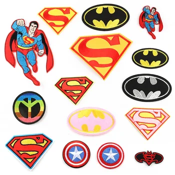 

Cool Marvel Avengers Superhero Badge Superman Batman Captain America Embroidered Iron on Diy Decorative Patch