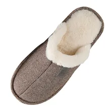 Большие размеры; бархатная Мужская обувь; домашние тапочки; мягкая обувь для спальни; zapatos de hombre; Повседневная хлопковая нескользящая обувь