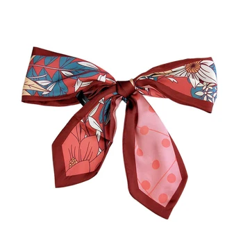 

Flower Printed Silk Satin Print Small Scarf 7x92cm Long Skinny Hair Neck Tie Collar Scarf Ladies Head Handbag Ribbon Scarfs Hot
