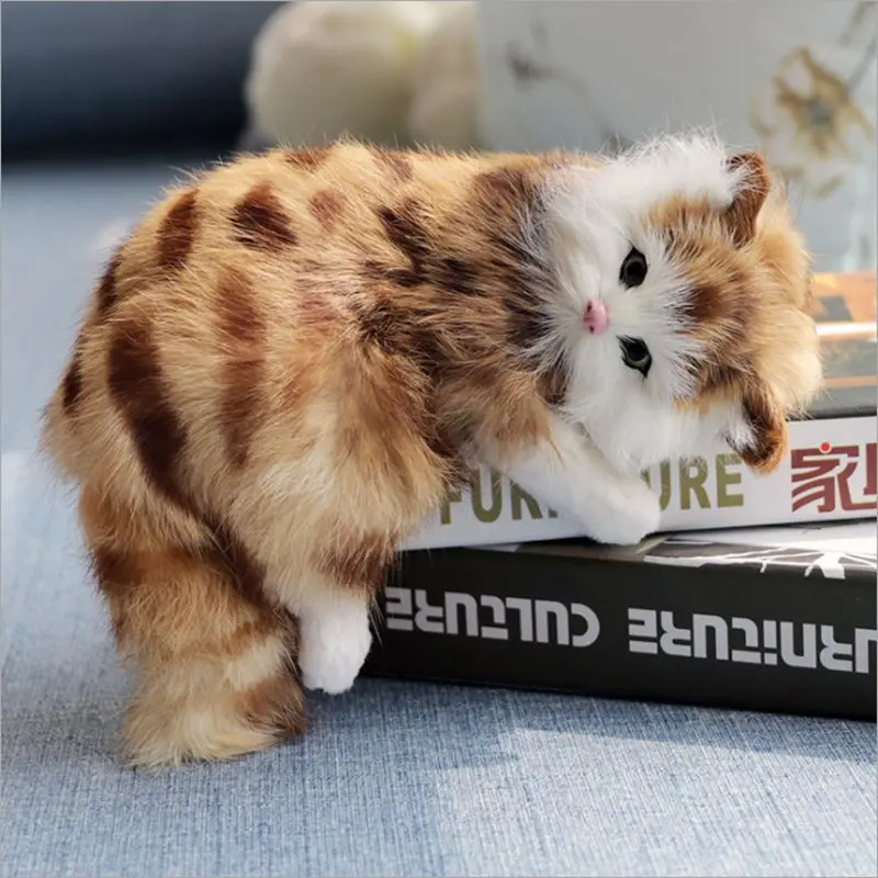 

Simulation Cat Animal Model Lifelike Kitten Doll Toy Gift Decoration Home Accessories Crafts14x19cm DY80057