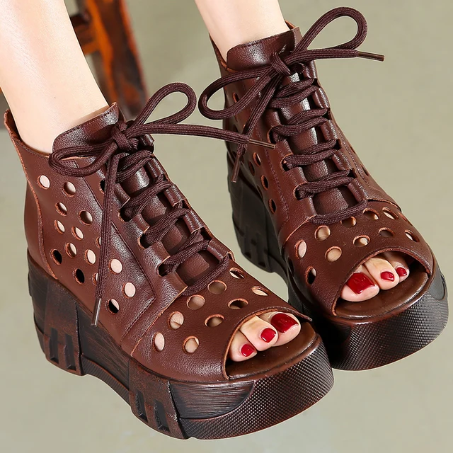 2022 Nieuwe Mode Dames Sandalen Opengewerkte Gladiator Sandalen Vrouwen  Platte Sandalen Vrouwelijke Open Teen Lederen Zomer Koel Laarzen -  AliExpress Schoenen