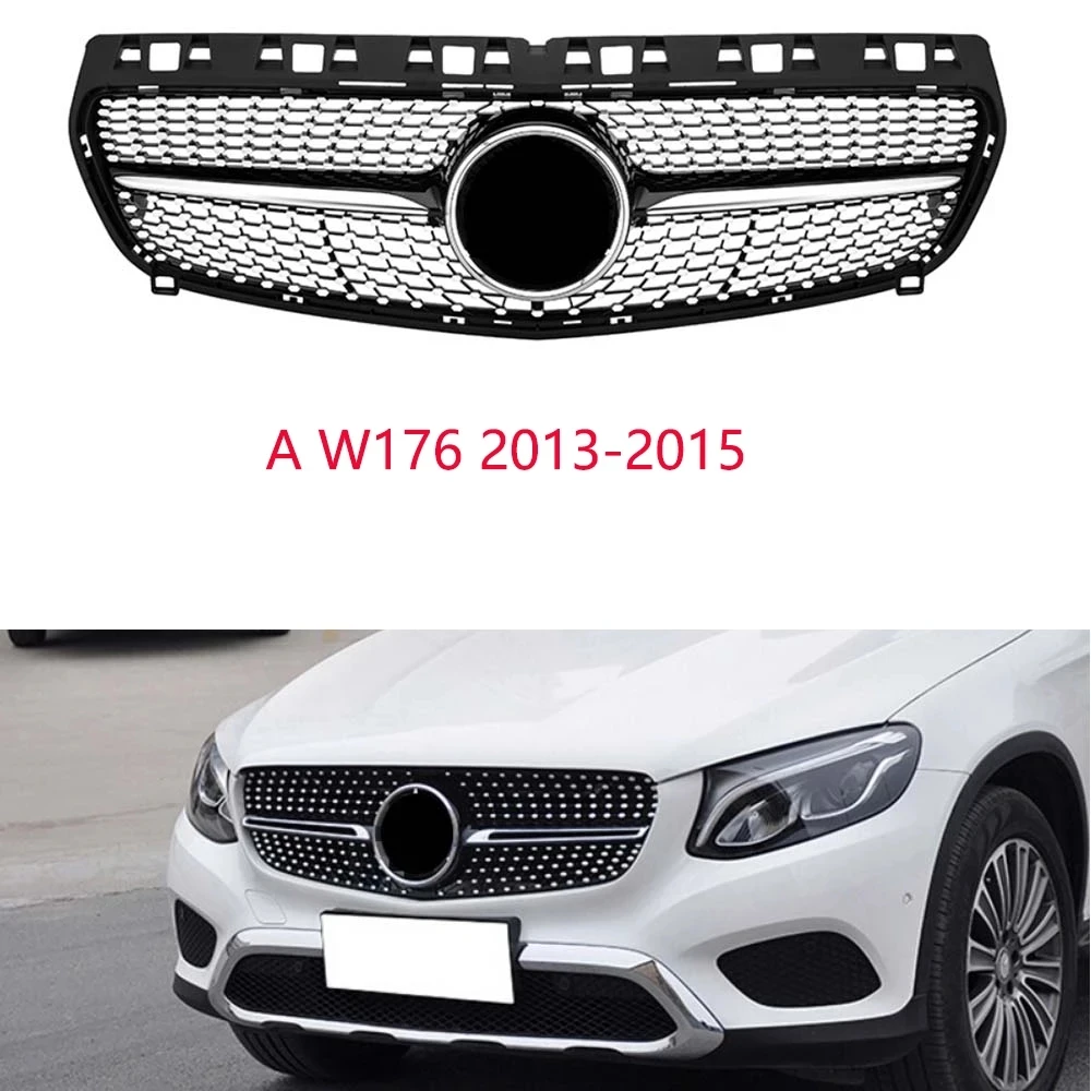 

Car Styling Front Racing Grills for Mercedes Benz Amg A Class W176 Diamond Grille A180 A200 A260 A45 2013-2018 Without Emblem