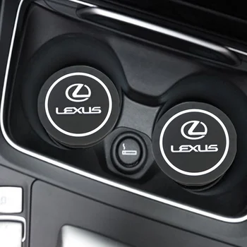 

2PCS Car Water Cup Bottle Holder Anti-slip Pad Mat for Lexus RX 300 IS 250 300 GX 400 460 UX 200 NX LX GS ES Car Styling