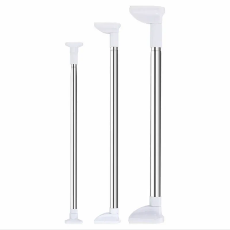 

Telescopic Clothing Rod 50-75CM Adjustable Bathroom Shower Curtain Rod Free Punching Telescopic Rod Simple Curtain Support Rod