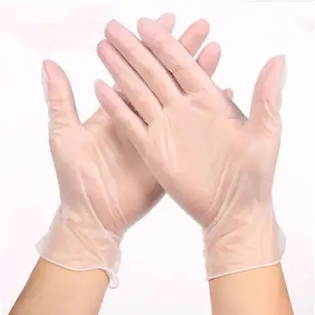 

Sent Fedex IP 100 /200 PCS Food Grade PVC Disposable Plastic Gloves Food Cleaning Antistatic Plastic Gloves Kitchen Accessories