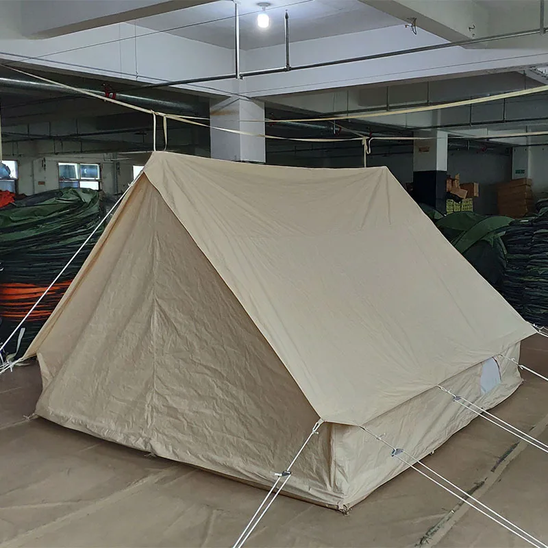 GRNTAMN Кемпинг комнатная палатка большой открытый кемпинг Оксфордский шатер Ткань хлопковая палатка водонепроницаемый теплый огнестойкий - Цвет: cotton canvas
