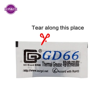 

50pcs GD66 Thermal Conductive Grease Paste Silicone Plaster For LED Chip Heatsink Compound 50 Pieces Grams High Performance Gray