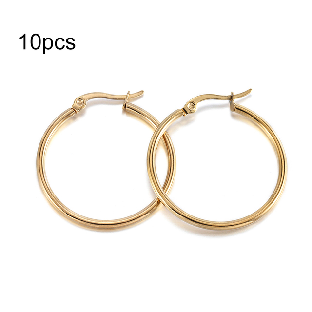 15-80mm Stainless Steel Earrings Loop Gold Earrings Hoops Open Earring Hooks For Diy Jewelry Making Finding Accessories
