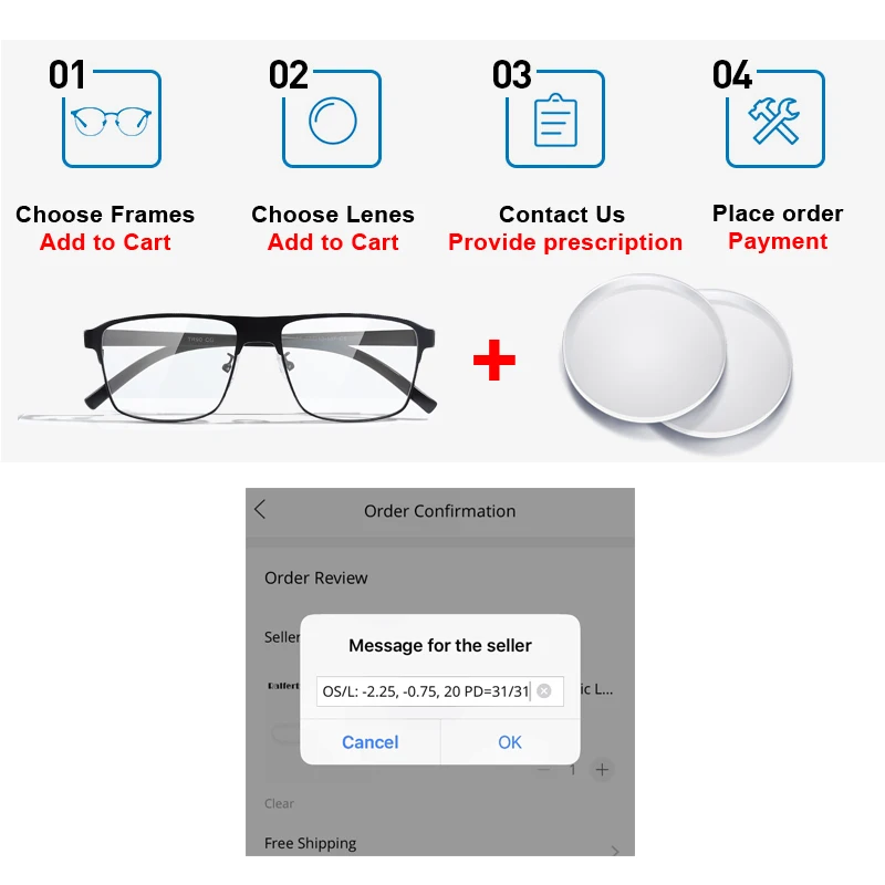 Progressive Multifocal Prescription Lenses 1.56 1.61 1.67 Spectacles Myopia Hyperopia Resistance