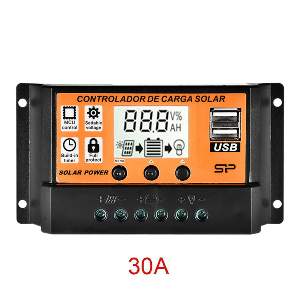 12В 24В Солнечная Laderegler MPPT Панель контроллера Daul USB LCD Batterie Regler Авто встроенный