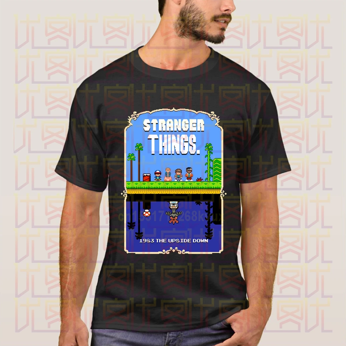 Новые 2020 лето очень странные дела Mario Bros 2 Пиксельной графики Mashup логотип 100%