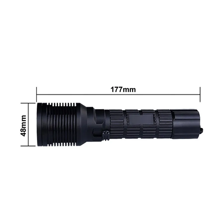 DF-007 diving flashlight underwater 500M waterproof light T6 LED scuba IPX8 rechargeable USB interface light riding light 35A8 (6)