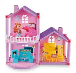 Хрюша дом "сделай сам" класса люкс с автоматической загрузкой в собранном виде вилла для кукол игрушки для мальчиков и девочек одежда для