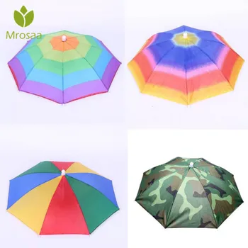 

Mrosaa Fishing Cap Outdoor Sport Umbrella Hat Hiking Camping Headwear Cap Head Hats Camouflage Foldable Sunscreen Sun Shade