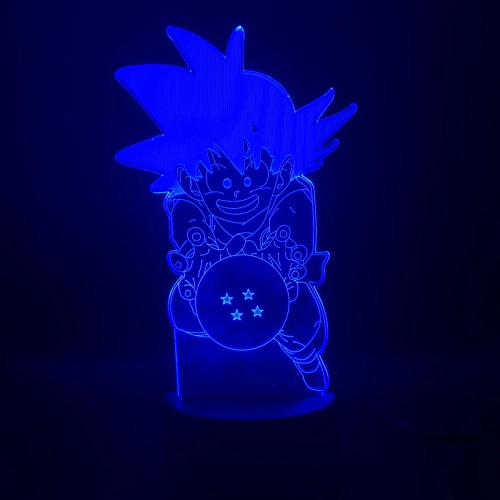 3D лампа Dragonball Guillen The Little Monkey King, Рождественское украшение на батарейках, подарок для ребенка, светодиодный ночник, светильник