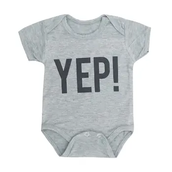 

Summer Cotton Baby Short Sleeve Romper YEP Letter Printed Bodysuit Newborn Infant Jumpsuit Boys Girls Pullover Clothes